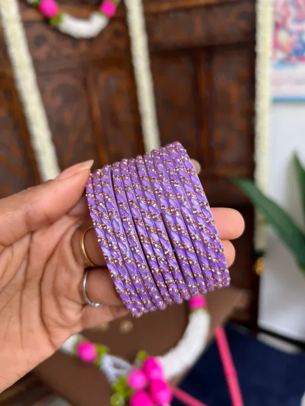 Raindrop Bangles - Lavender Purple
